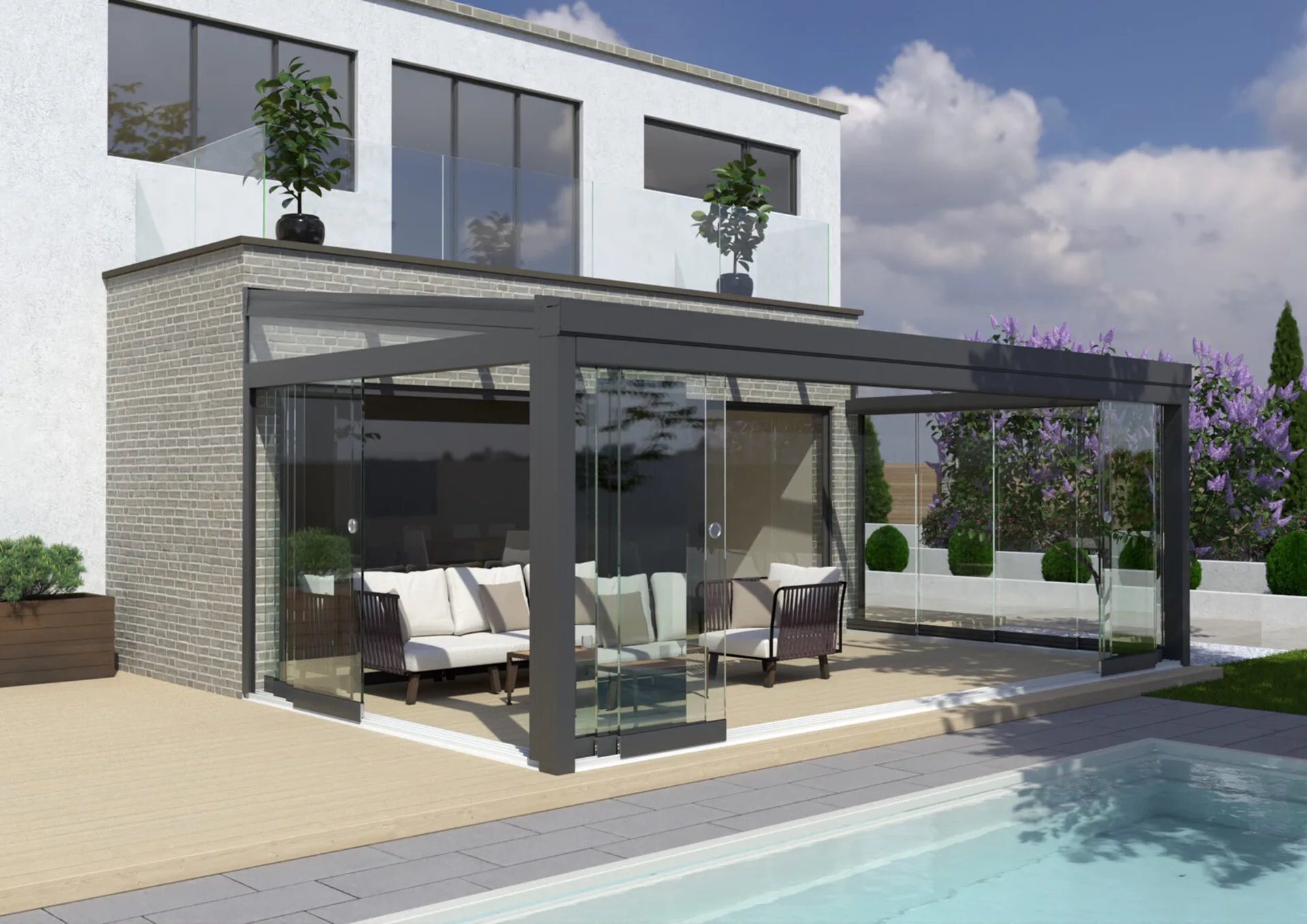 Terrassenüberdachung Detailansicht 3